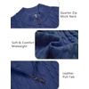 image:imageCOOFANDY Mens Quarter Zip Pullover Cable Knit Dress SweaterBlue