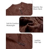 image:imageCOOFANDY Mens Quarter Zip Pullover Cable Knit Dress SweaterBrown
