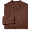 image:imageCOOFANDY Mens Quarter Zip Pullover Cable Knit Dress SweaterBrown