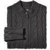 image:imageCOOFANDY Mens Quarter Zip Pullover Cable Knit Dress SweaterDark Grey