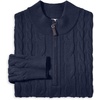 image:imageCOOFANDY Mens Quarter Zip Pullover Cable Knit Dress SweaterDark Navy