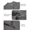 image:imageCOOFANDY Mens Quarter Zip Pullover Cable Knit Dress SweaterGrey