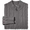image:imageCOOFANDY Mens Quarter Zip Pullover Cable Knit Dress SweaterGrey