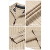 image:imageCOOFANDY Mens Quarter Zip Pullover Cable Knit Mock Neck Dress SweaterBeige