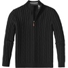 image:imageCOOFANDY Mens Quarter Zip Pullover Cable Knit Mock Neck Dress SweaterBlack