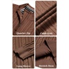 image:imageCOOFANDY Mens Quarter Zip Pullover Cable Knit Mock Neck Dress SweaterBrown