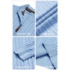 image:imageCOOFANDY Mens Quarter Zip Pullover Cable Knit Mock Neck Dress SweaterLight Blue