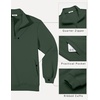 image:imageCOOFANDY Mens Quarter Zip Pullover Casual Cotton FleeceLined SweatshirtArmy Green