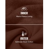 image:imageCOOFANDY Mens Quarter Zip Pullover Casual Cotton FleeceLined SweatshirtBrown