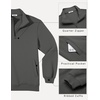 image:imageCOOFANDY Mens Quarter Zip Pullover Casual Cotton FleeceLined SweatshirtDrak Grey