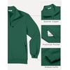 image:imageCOOFANDY Mens Quarter Zip Pullover Casual Cotton FleeceLined SweatshirtGreen