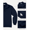 image:imageCOOFANDY Mens Quarter Zip Pullover Casual Cotton FleeceLined SweatshirtNavy Blue