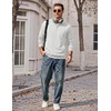 image:imageCOOFANDY Mens Quarter Zip Pullover Casual Cotton FleeceLined SweatshirtWhite