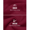 image:imageCOOFANDY Mens Quarter Zip Pullover Casual Cotton FleeceLined SweatshirtWine Red