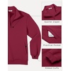 image:imageCOOFANDY Mens Quarter Zip Pullover Casual Cotton FleeceLined SweatshirtWine Red