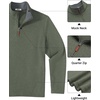 image:imageCOOFANDY Mens Quarter Zip Pullover Fleece Lightweight Mock Neck SweatshirtArmy Green