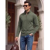 image:imageCOOFANDY Mens Quarter Zip Pullover Fleece Lightweight Mock Neck SweatshirtArmy Green