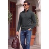image:imageCOOFANDY Mens Quarter Zip Pullover Fleece Lightweight Mock Neck SweatshirtDark Gray