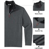 image:imageCOOFANDY Mens Quarter Zip Pullover Fleece Lightweight Mock Neck SweatshirtDark Gray
