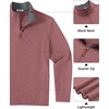 image:imageCOOFANDY Mens Quarter Zip Pullover Fleece Lightweight Mock Neck SweatshirtDark Red
