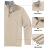 image:imageCOOFANDY Mens Quarter Zip Pullover Fleece Lightweight Mock Neck SweatshirtKhaki