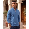 image:imageCOOFANDY Mens Quarter Zip Pullover Fleece Lightweight Mock Neck SweatshirtLight Blue