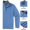 image:imageCOOFANDY Mens Quarter Zip Pullover Fleece Lightweight Mock Neck SweatshirtLight Blue