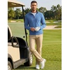 image:imageCOOFANDY Mens Quarter Zip Pullover Fleece Lightweight Mock Neck SweatshirtLight Blue