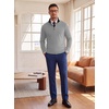 image:imageCOOFANDY Mens Quarter Zip Pullover Fleece Lightweight Mock Neck SweatshirtLight Gray