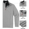 image:imageCOOFANDY Mens Quarter Zip Pullover Fleece Lightweight Mock Neck SweatshirtLight Gray