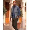 image:imageCOOFANDY Mens Quarter Zip Pullover Fleece Lightweight Mock Neck SweatshirtNavy Blue