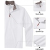 image:imageCOOFANDY Mens Quarter Zip Pullover Fleece Lightweight Mock Neck SweatshirtWhite
