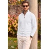 image:imageCOOFANDY Mens Quarter Zip Pullover Fleece Lightweight Mock Neck SweatshirtWhite