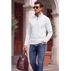 image:imageCOOFANDY Mens Quarter Zip Pullover Fleece Lightweight Mock Neck SweatshirtWhite