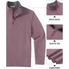 image:imageCOOFANDY Mens Quarter Zip Pullover Fleece Lightweight Mock Neck SweatshirtWine Red