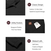 image:imageCOOFANDY Mens Quarter Zip Pullover Long Sleeve Sweatshirt Kangaroo PocketBlack