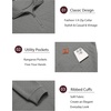 image:imageCOOFANDY Mens Quarter Zip Pullover Long Sleeve Sweatshirt Kangaroo PocketDark Gray