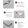 image:imageCOOFANDY Mens Quarter Zip Pullover Long Sleeve Sweatshirt Kangaroo PocketLight Grey