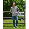image:imageCOOFANDY Mens Quarter Zip Pullover Long Sleeve Sweatshirt Kangaroo PocketLight Grey