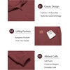 image:imageCOOFANDY Mens Quarter Zip Pullover Long Sleeve Sweatshirt Kangaroo PocketRed