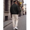 image:imageCOOFANDY Mens Quarter Zip Pullover Mock Neck Casual Fleece SweatshirtBlack