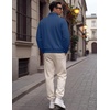 image:imageCOOFANDY Mens Quarter Zip Pullover Mock Neck Casual Fleece SweatshirtSky Blue