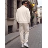 image:imageCOOFANDY Mens Quarter Zip Pullover Mock Neck Casual Fleece SweatshirtWhite
