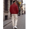 image:imageCOOFANDY Mens Quarter Zip Pullover Mock Neck Casual Fleece SweatshirtWine Red
