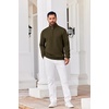 image:imageCOOFANDY Mens Quarter Zip Pullover Sweatshirts 14 Zip Long Sleeve SweaterArmy Green