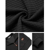 image:imageCOOFANDY Mens Quarter Zip Pullover Sweatshirts 14 Zip Long Sleeve SweaterBlack
