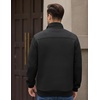 image:imageCOOFANDY Mens Quarter Zip Pullover Sweatshirts 14 Zip Long Sleeve SweaterBlack