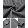 image:imageCOOFANDY Mens Quarter Zip Pullover Sweatshirts 14 Zip Long Sleeve SweaterDark Grey