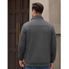 image:imageCOOFANDY Mens Quarter Zip Pullover Sweatshirts 14 Zip Long Sleeve SweaterDark Grey