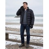 image:imageCOOFANDY Mens Quarter Zip Pullover Sweatshirts 14 Zip Long Sleeve SweaterDark Grey